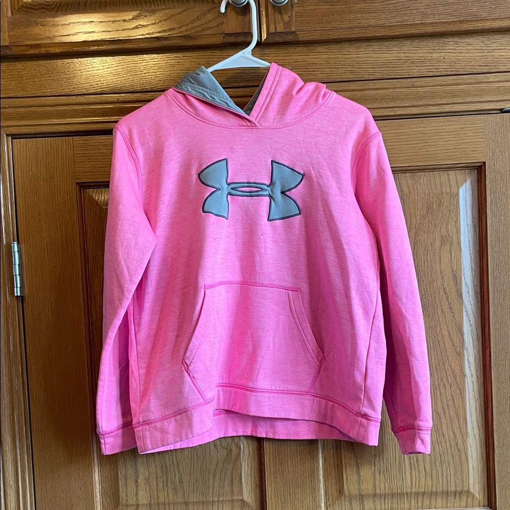 Under Armour Kids Pink and Gray Hoodie
